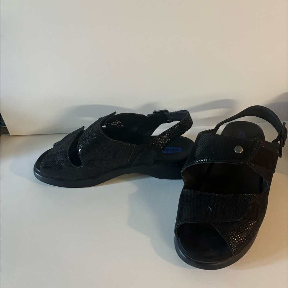 Wolky Faux Snakesskin Sandals